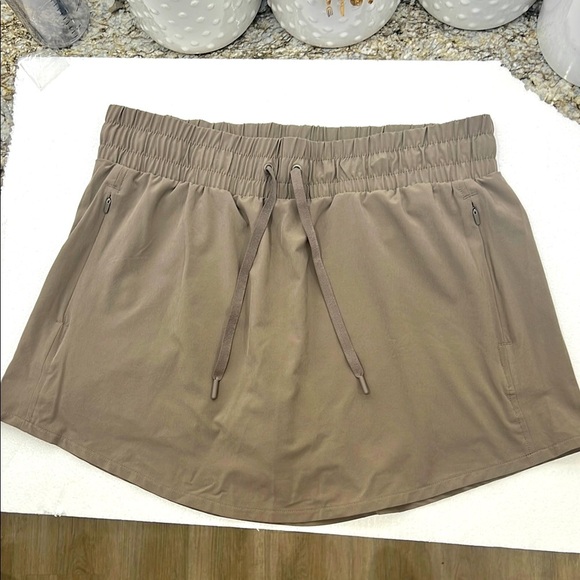 Tan Drawstring Skort - Picture 1 of 8